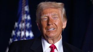 Donald Trump speaks at the National Prayer Breakfast.