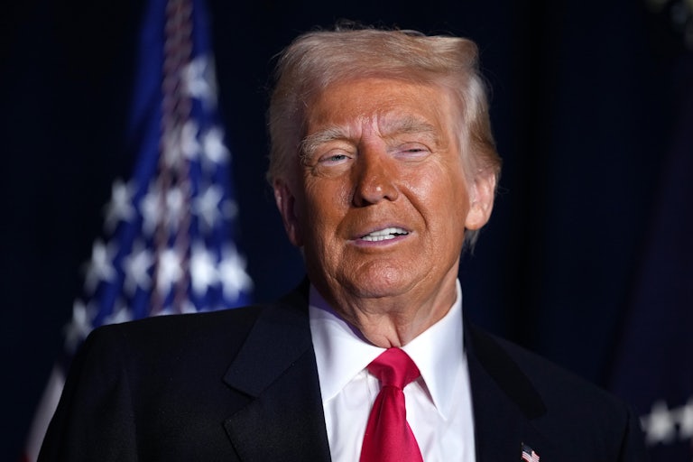 Donald Trump speaks at the National Prayer Breakfast.