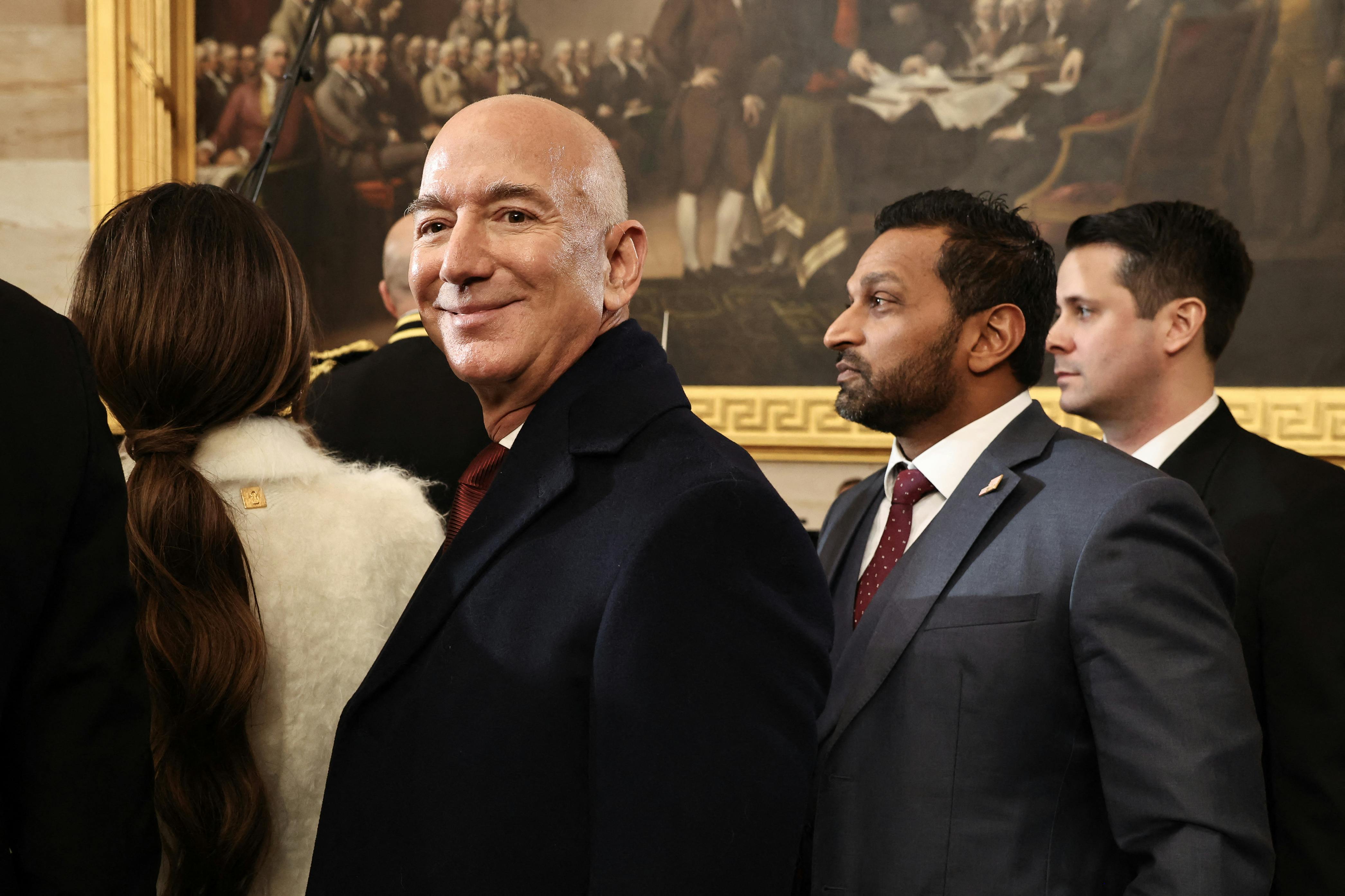 Jeff Bezos and Kash Patel