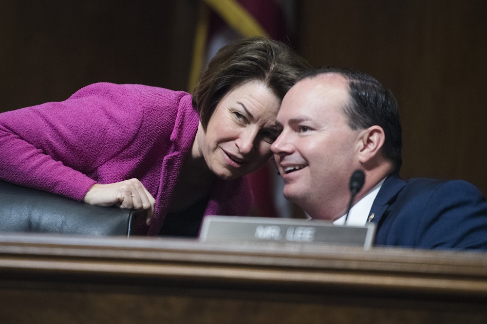 Senators Amy Klobuchar and Mike Lee
