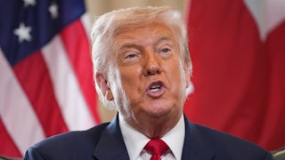 Donald Trump speaks in Scotland