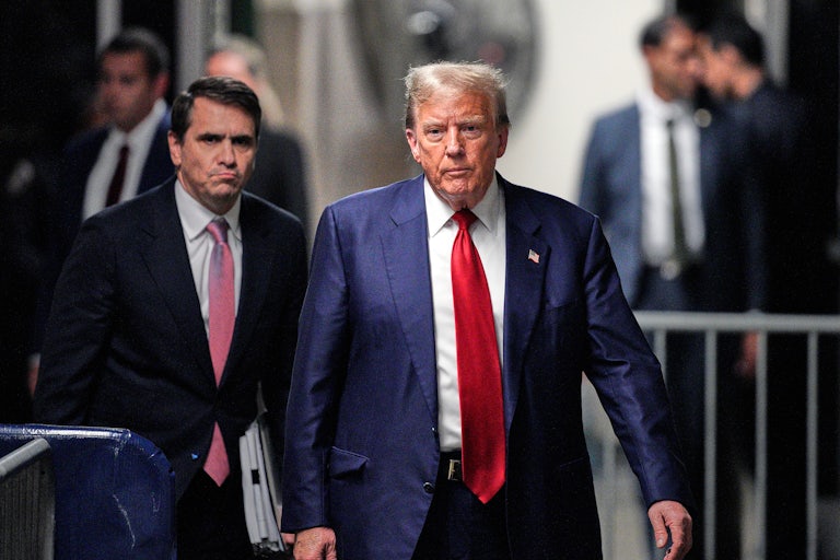 Donald Trump walks