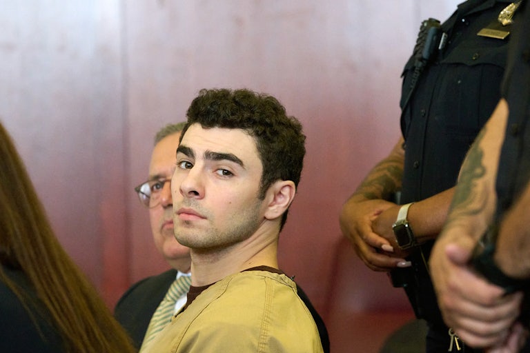 Luigi Mangione in his trial