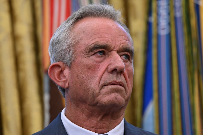 Robert F. Kennedy Jr. stands in the Oval Office