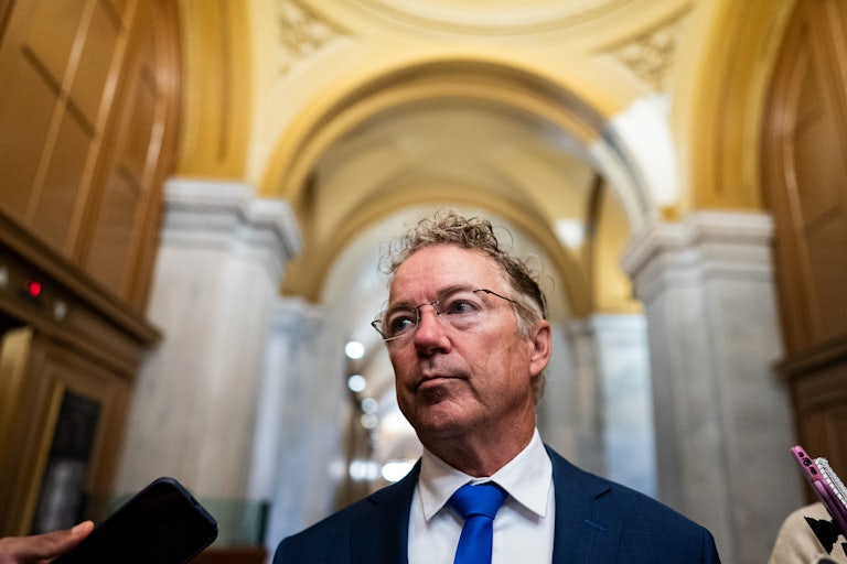 Senator Rand Paul walks through the Capitol.