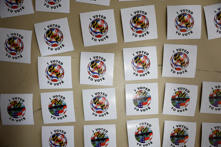 "I Voted" stickers in Maryland