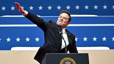 Elon Musk does a Roman, or Nazi, salute at an event after Donald Trump’s inauguration
