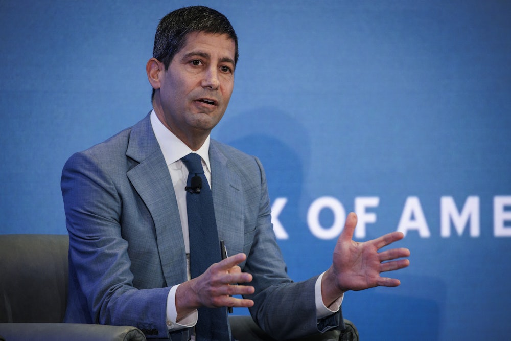 Kevin Warsh, former governor of the US Federal Reserve, speaks during The Semafor World Economy Summit in Washington, DC.