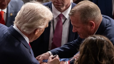 Donald Trump signs Representative Troy Nehls's tie
