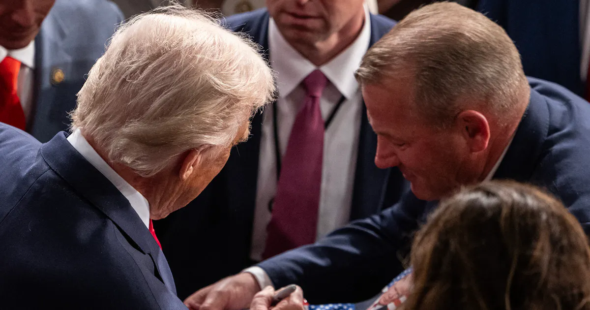 Republican Roasted for Begging Trump to Sign His Tie After SOTU