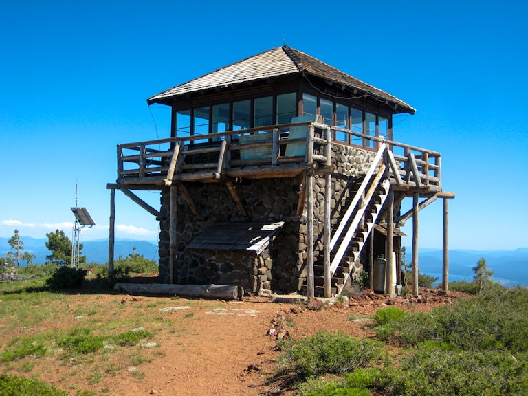 Free Stock Photo of Steep steps down from lookout tower