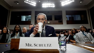 Starbucks founder Howard Schultz on Capitol Hill