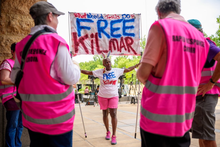 People protest in support of Kilmar Abrego Garcia