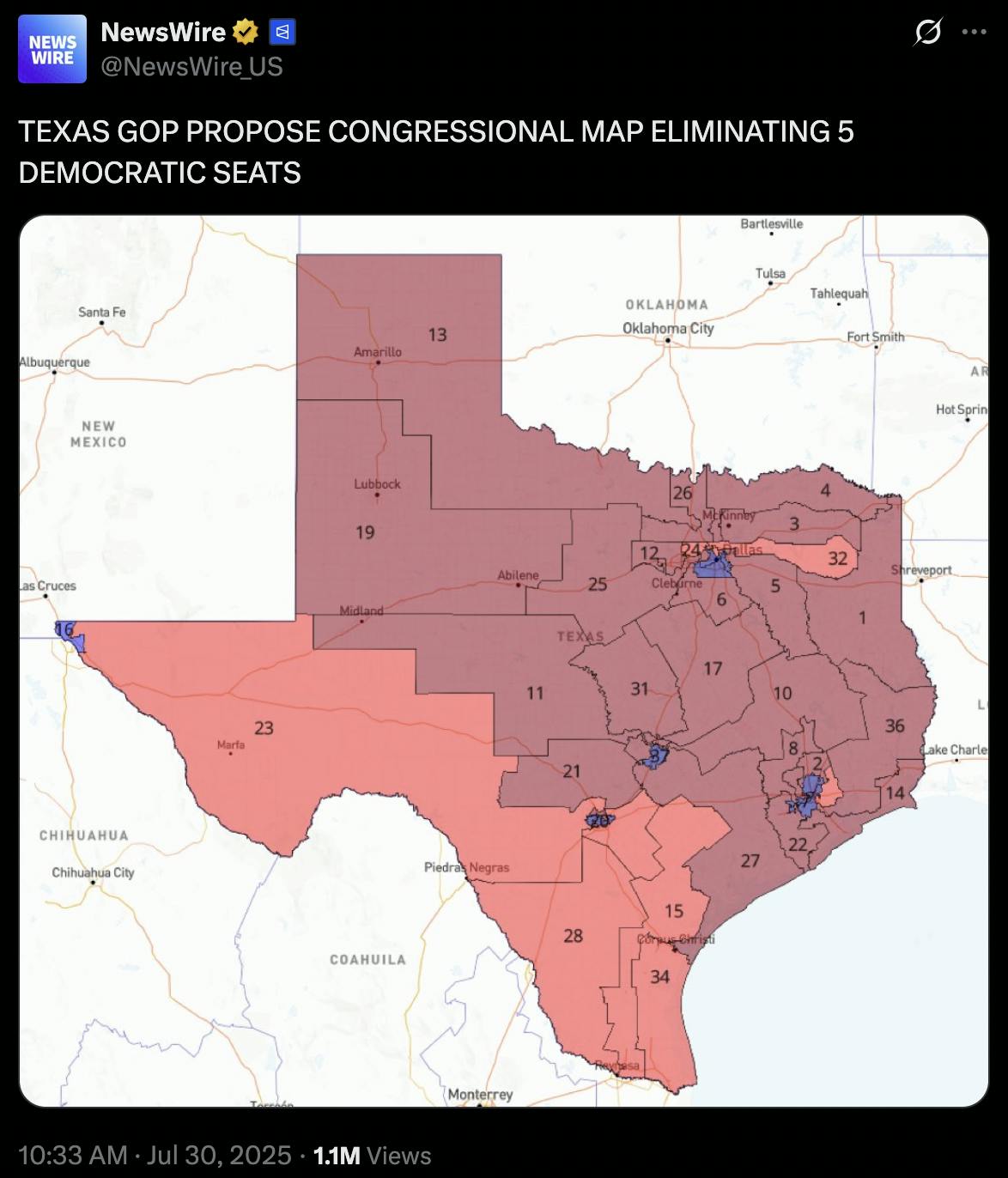 Texas's new congressional map