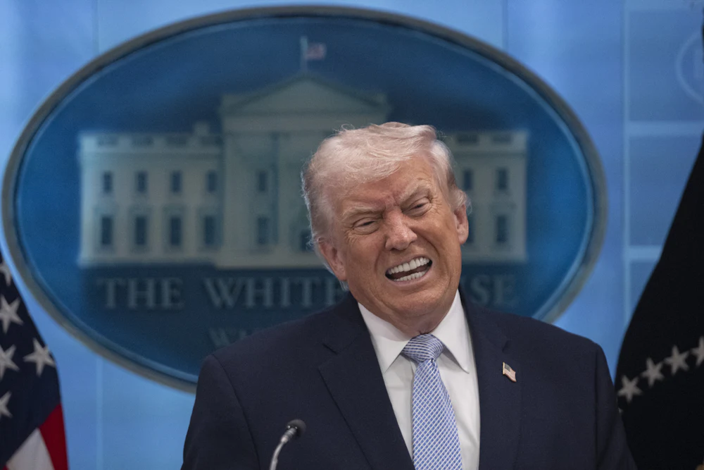 Donald Trump bares his teeth