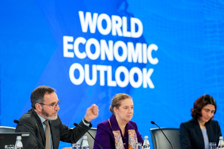 Three IMF researchers deliver the group’s world economic outlook
