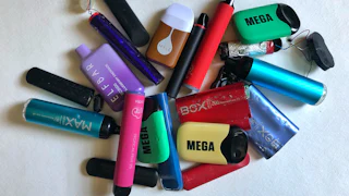 Pile of colorful vapes