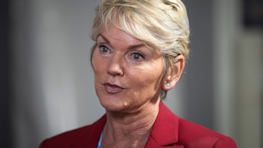 Energy Secretary Jennifer Granholm speaks.