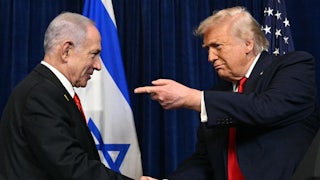 Trump and Israeli Prime Minister Benjamin Netanyahu at Mar-a-Lago