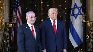Netanyahu and Trump at an event in December
