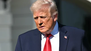 Donald Trump looks downcast