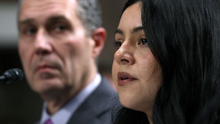 Marimar Martinez, who was shot by Border Patrol agent Charles Exum, testifies in Cognress.