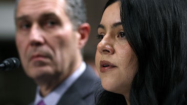 Marimar Martinez, who was shot by Border Patrol agent Charles Exum, testifies in Cognress.