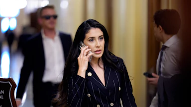 Anna Paulina Luna talks on the phone
