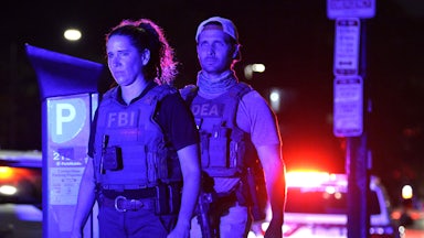 Donald Trump answers questions during a press conference in the White House.