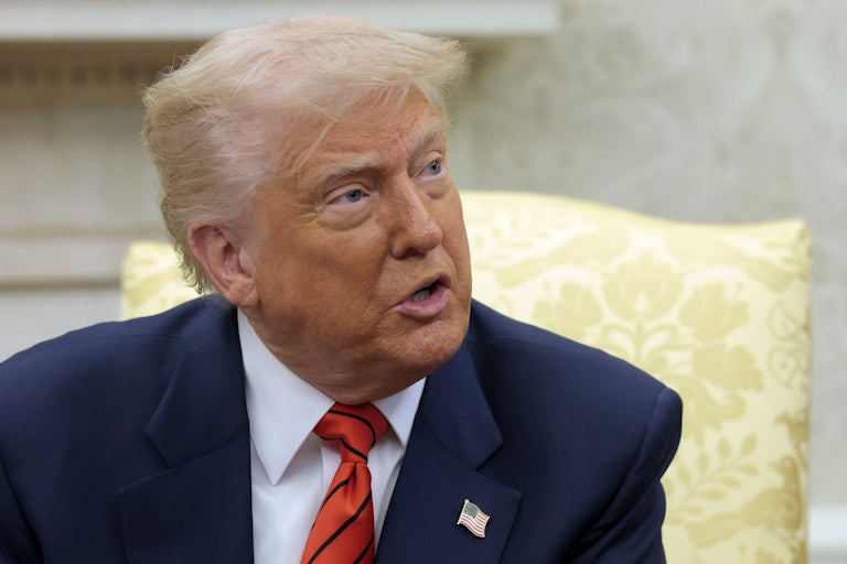 Donald Trump in the Oval Office of the White House