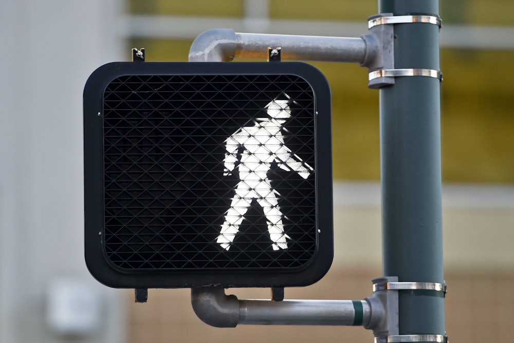 A walk signal