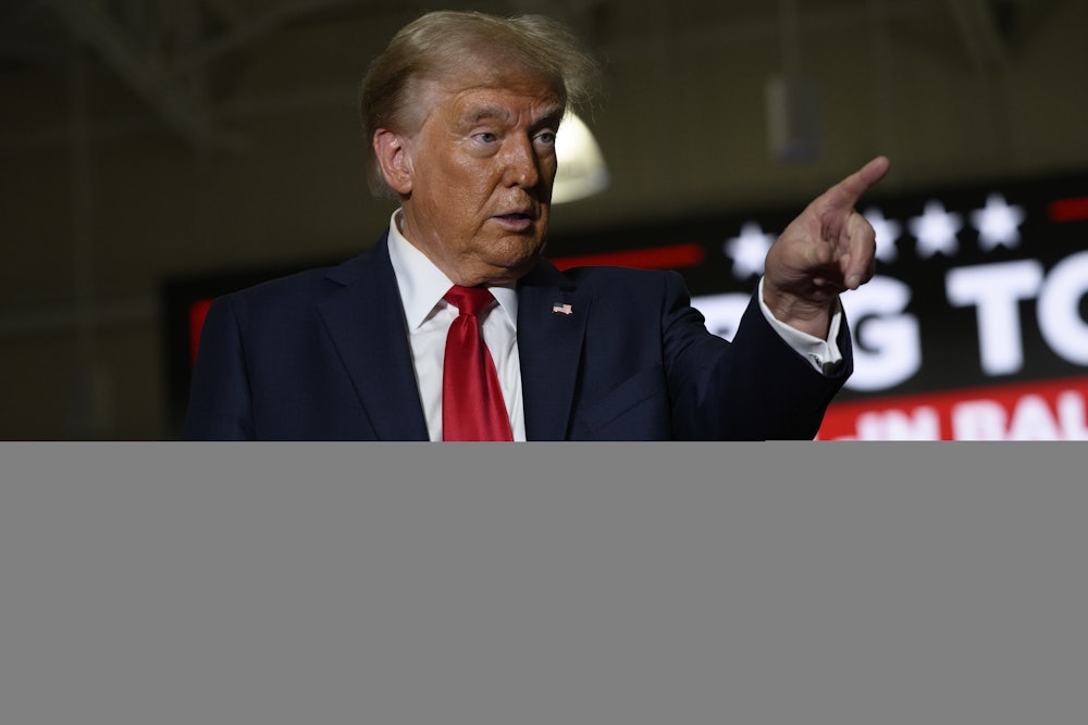 Donald Trump points a finger