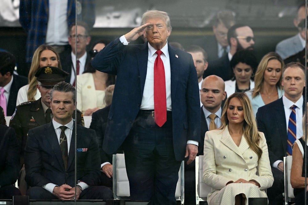 Trump salute
