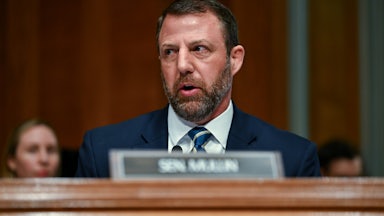 Senator Markwayne Mullin speaks during a hearing