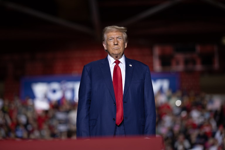 Donald Trump at a campaign rally