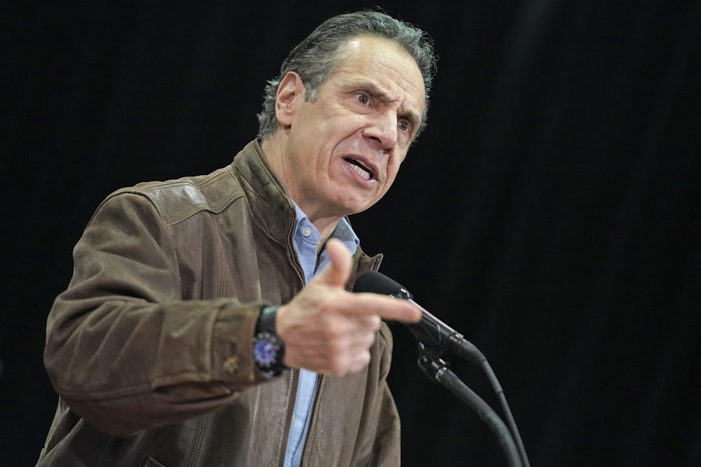Andrew Cuomo speaks during a press conference