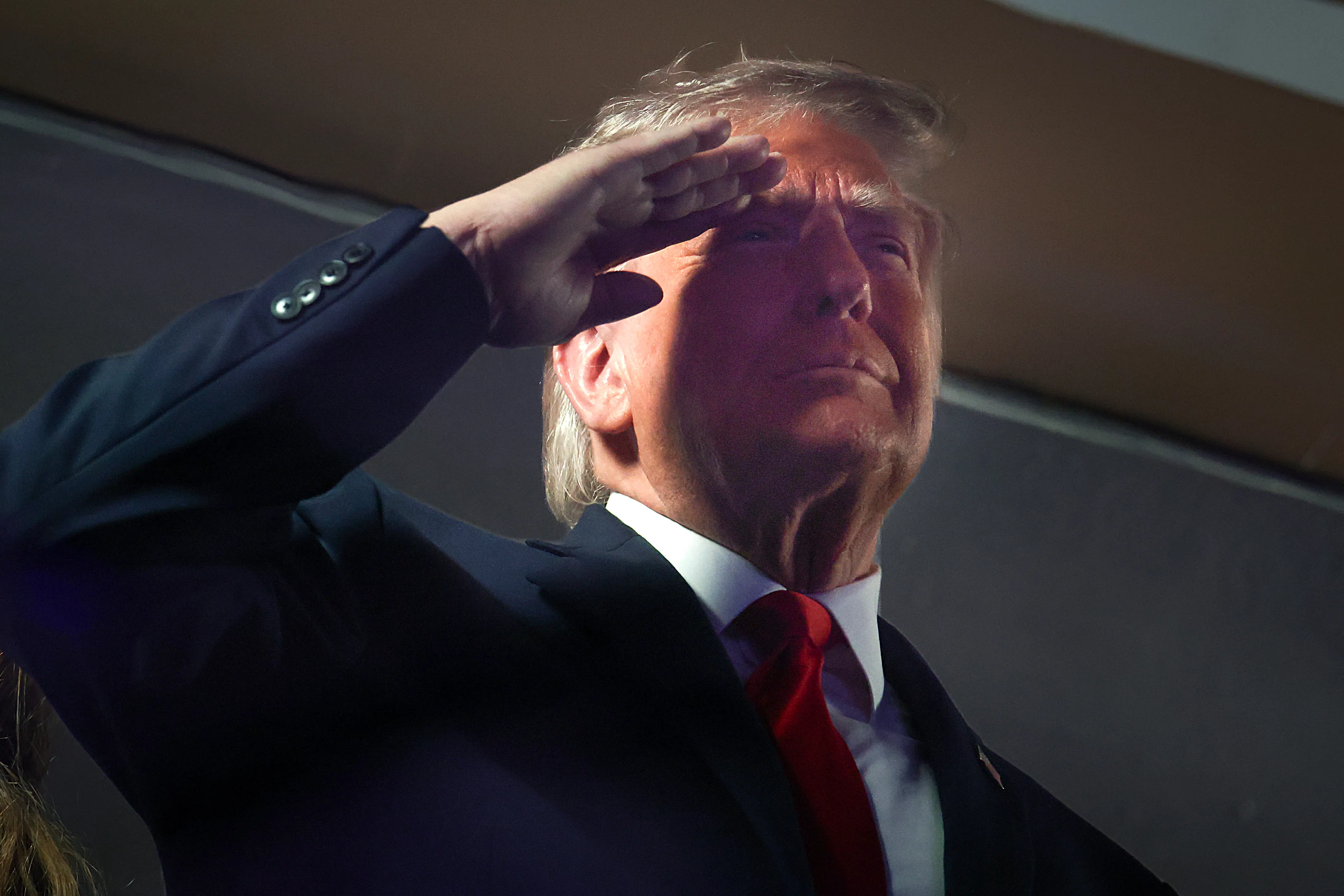 Trump salutes