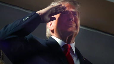 Trump salutes