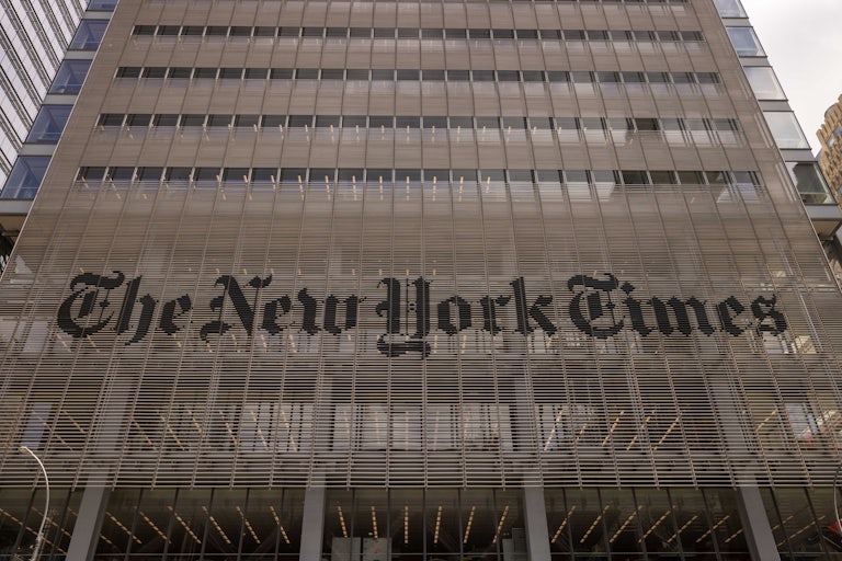 The New York Times building in New York City