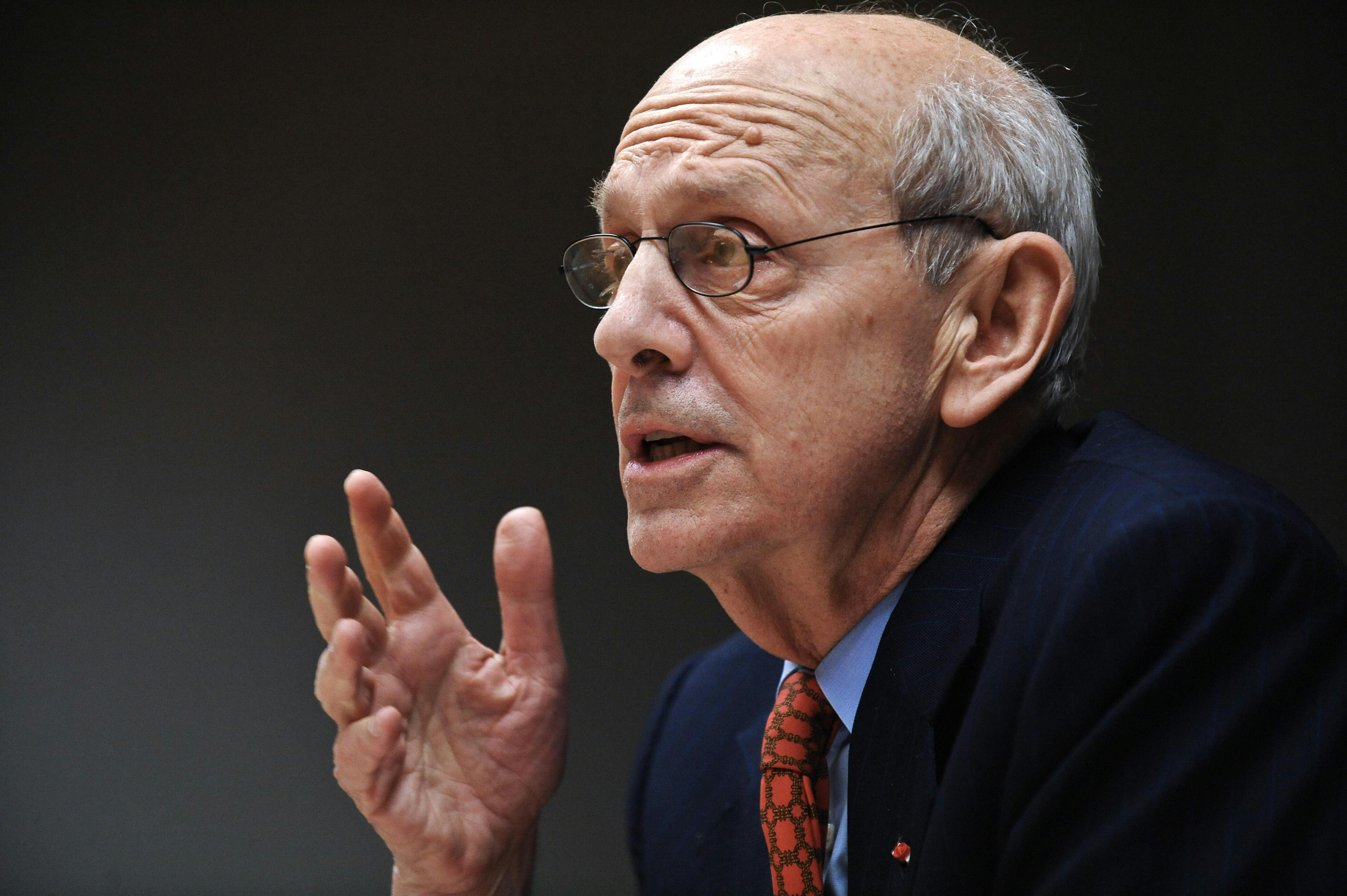 A close-up of Supreme Court Justice Stephen Breyer