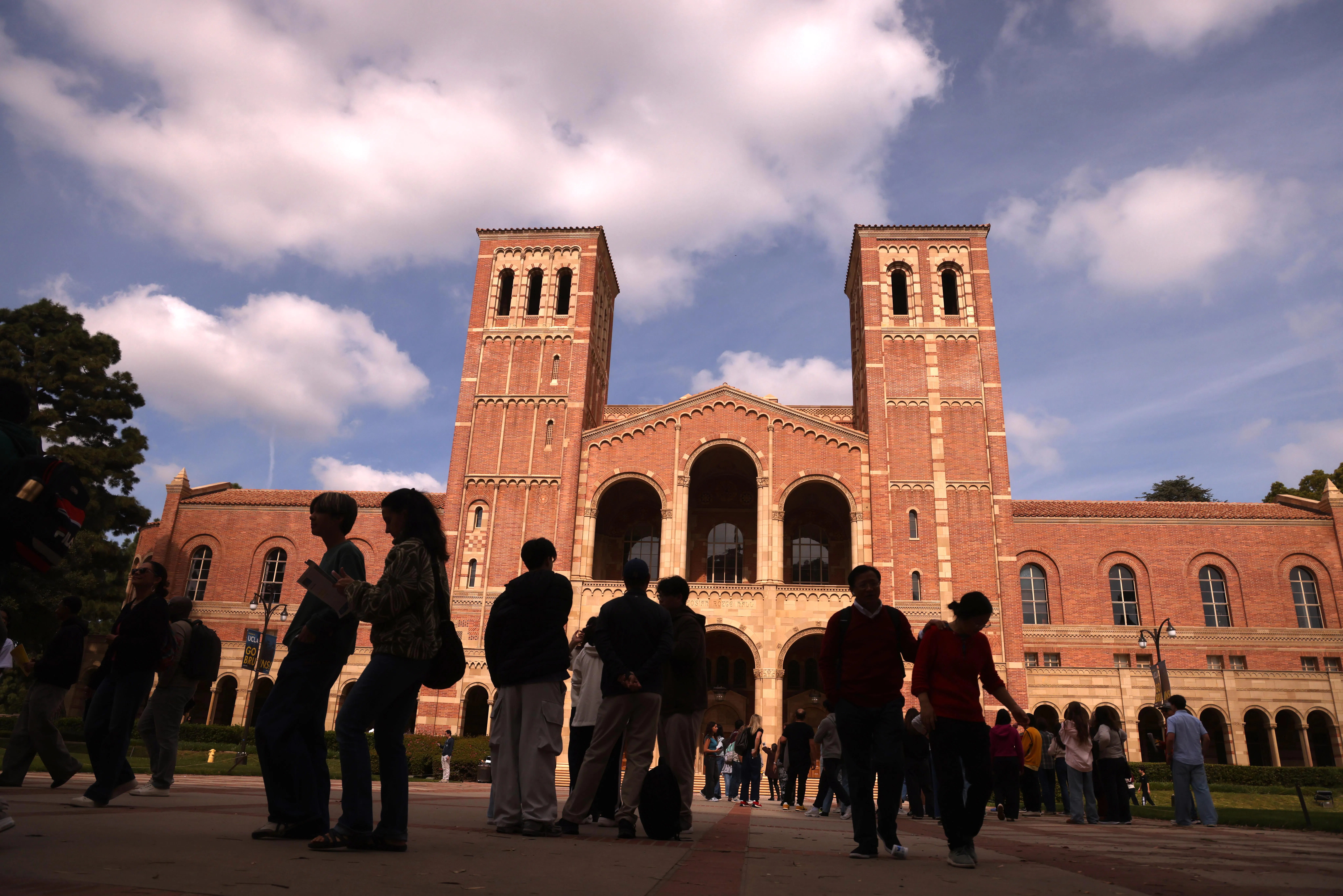 Students on a university campus