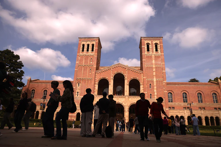 Students on a university campus