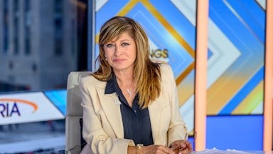 Maria Bartiromo, probably forgetting about something else, as she sits behind her Fox Business desk