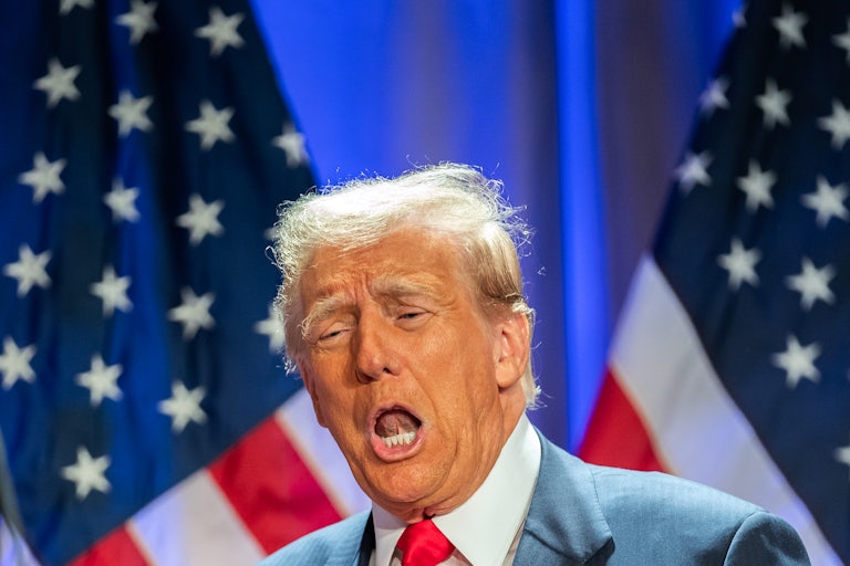 Donald Trump makes weird face