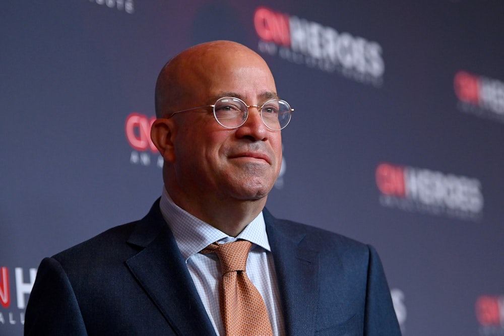 A close up of CNN president Jeff Zucker