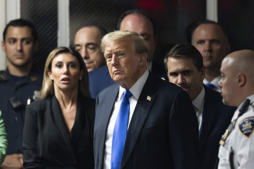 Trump departs the courtroom after being found guilty