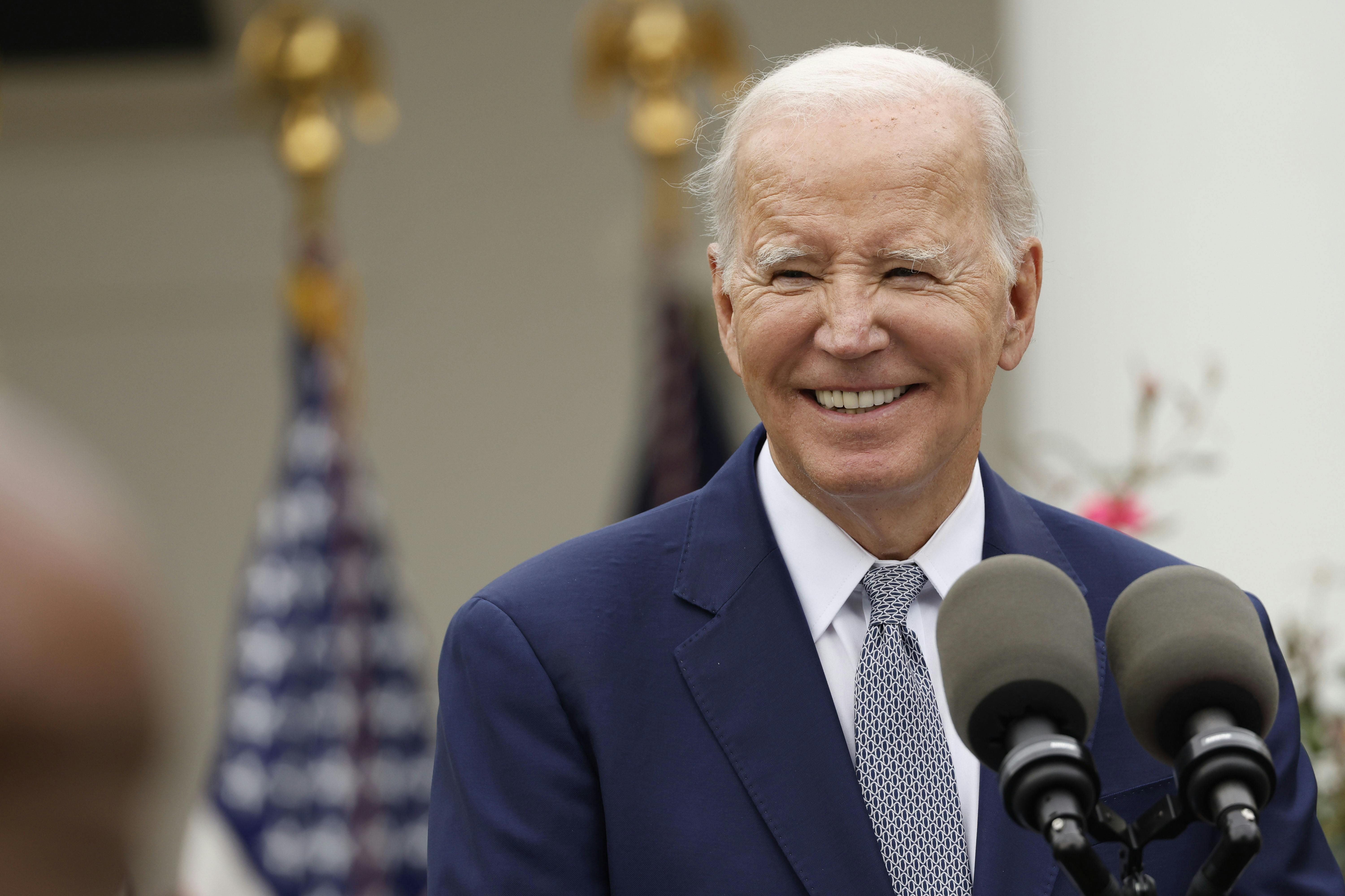 Biden jokes with Baker at White House visit