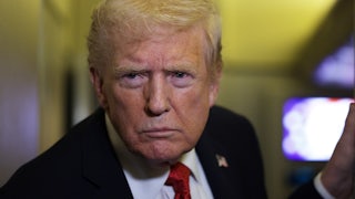 Trump listens intently