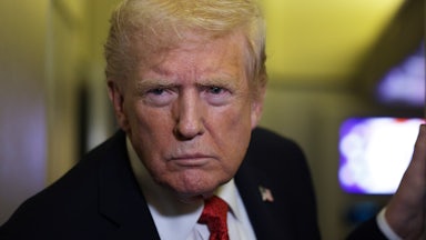 Trump listens intently
