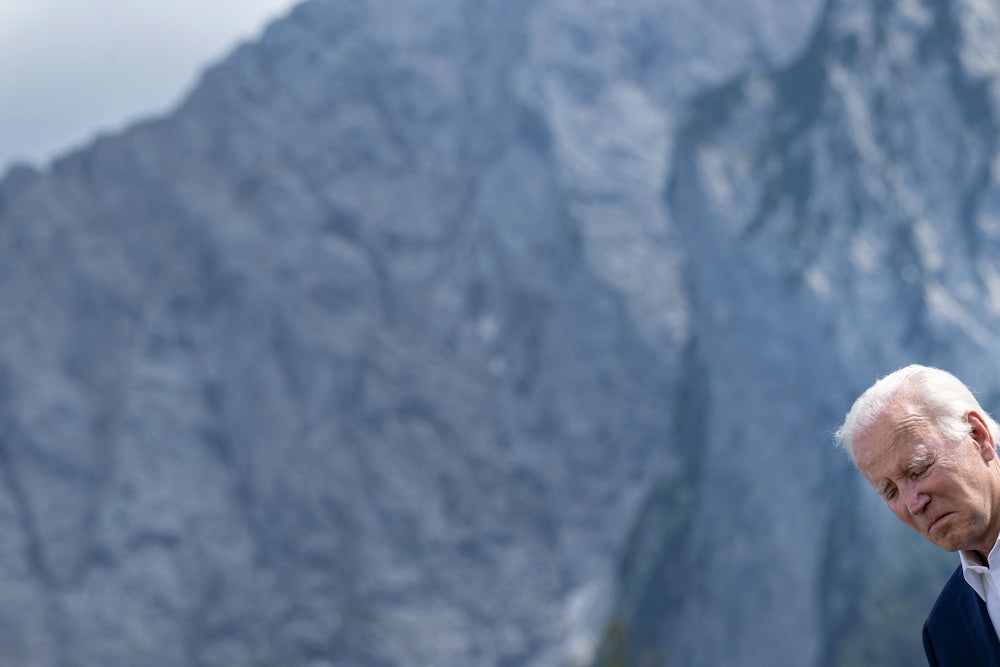 Joe Biden at the G7 summit last month.